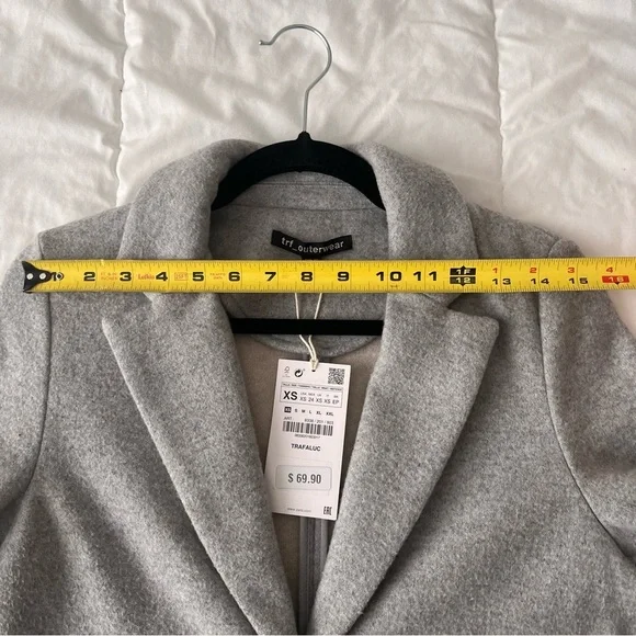 Zara Gray Outerwear Coat XS - Picture 11 of 11